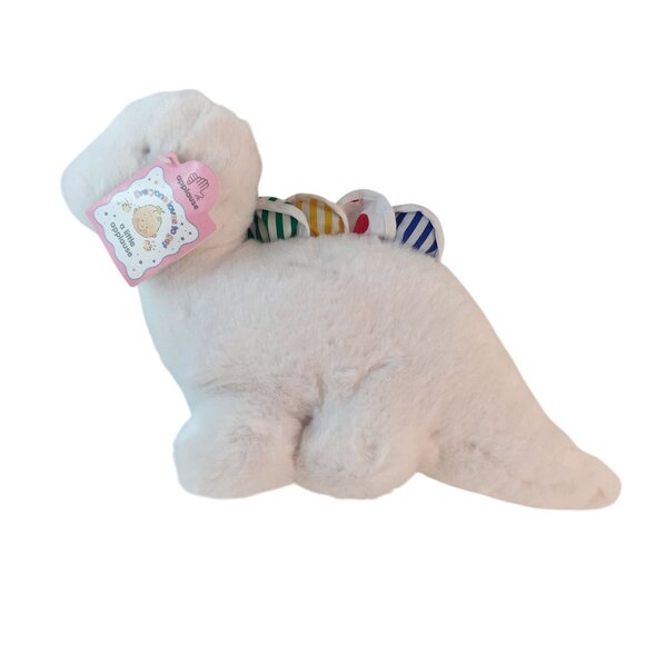 Applause Lescaux White Stegosaurus Dinosaur Plush 14" Stuffed Squeeker NWT RARE - Picture 2 of 9